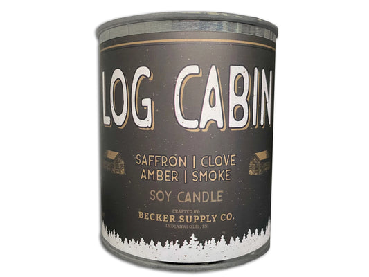 Log Cabin Candle - 1/2 Pint